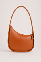 HAREEM LEATHER MOON BAG ( COGNAC NAPPA )