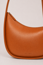 HAREEM LEATHER MOON BAG ( COGNAC NAPPA )