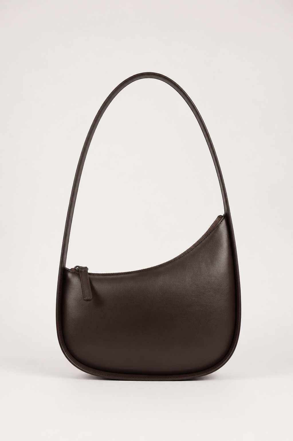 HAREEM LEATHER MOON BAG ( COFFEE BROWN )