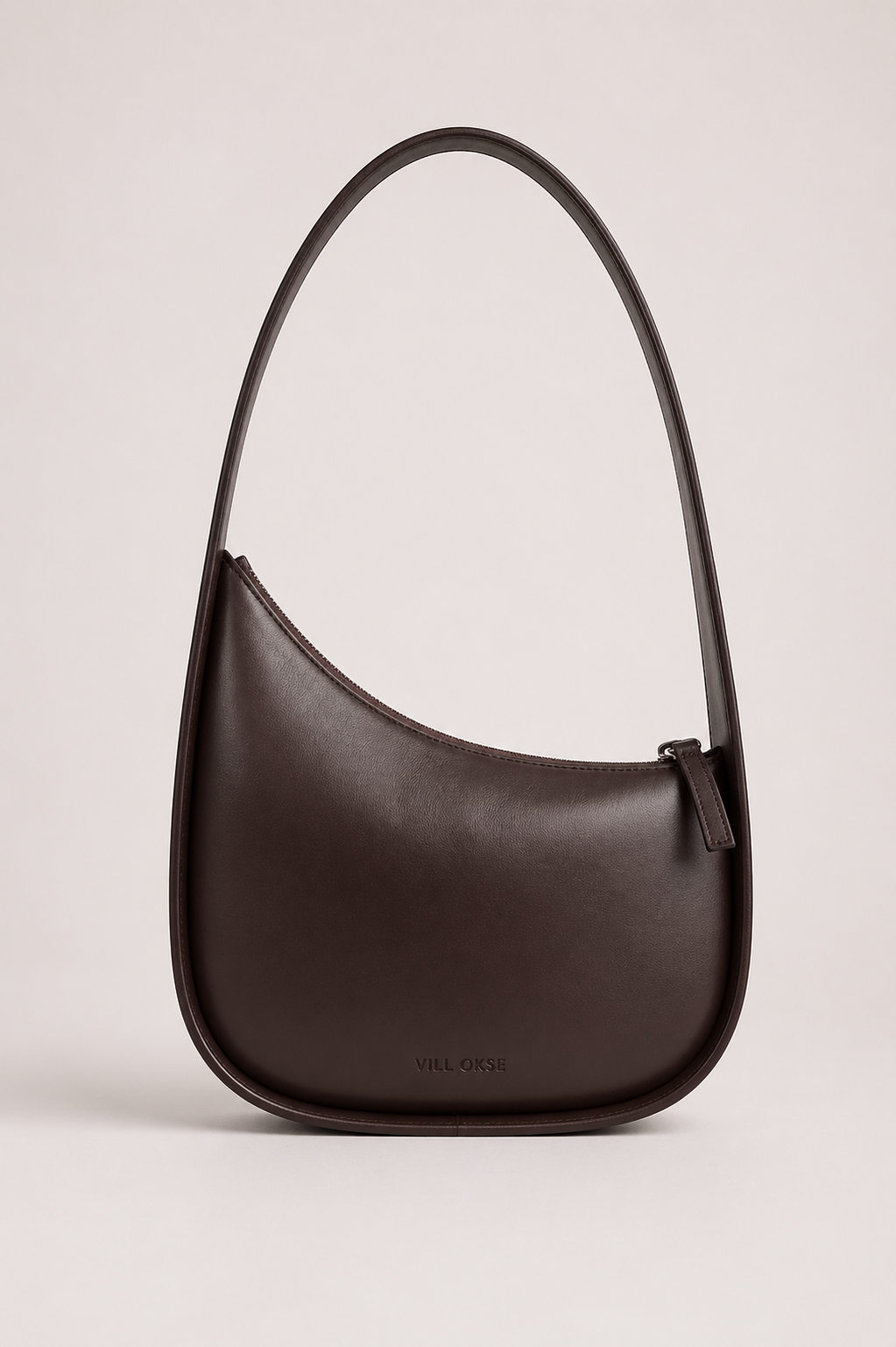 HAREEM LEATHER MOON BAG ( COFFEE BROWN )