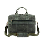hunter-leather-laptop-bag-back-view-with-zipper-pocket - VILL OKSE