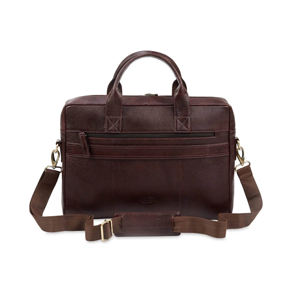 leather-laptop-bag-brown-back-with-zippered-pocket-and-strap - VILL OKSE
