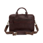 leather-laptop-bag-brown-back-with-zippered-pocket-and-strap - VILL OKSE