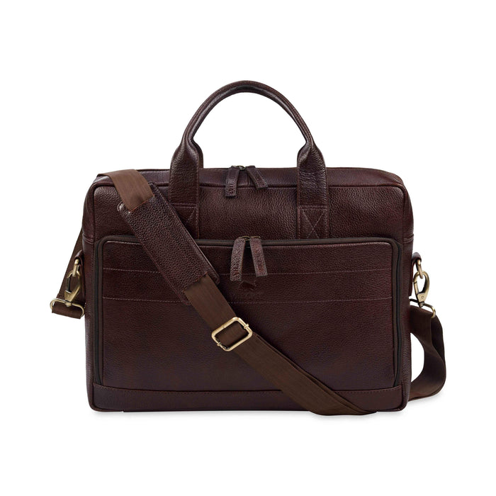 Mandarin Leather Laptop Bag (Brown Floater)