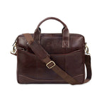 leather-laptop-bag-brown-front-with-handle-strap - VILL OKSE