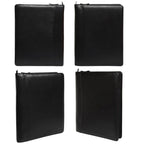 leather-padfolio-black-closed-four-angle-views - VILL OKSE