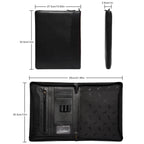 leather-padfolio-black-dimensions-thickness-open-view - VILL OKSE