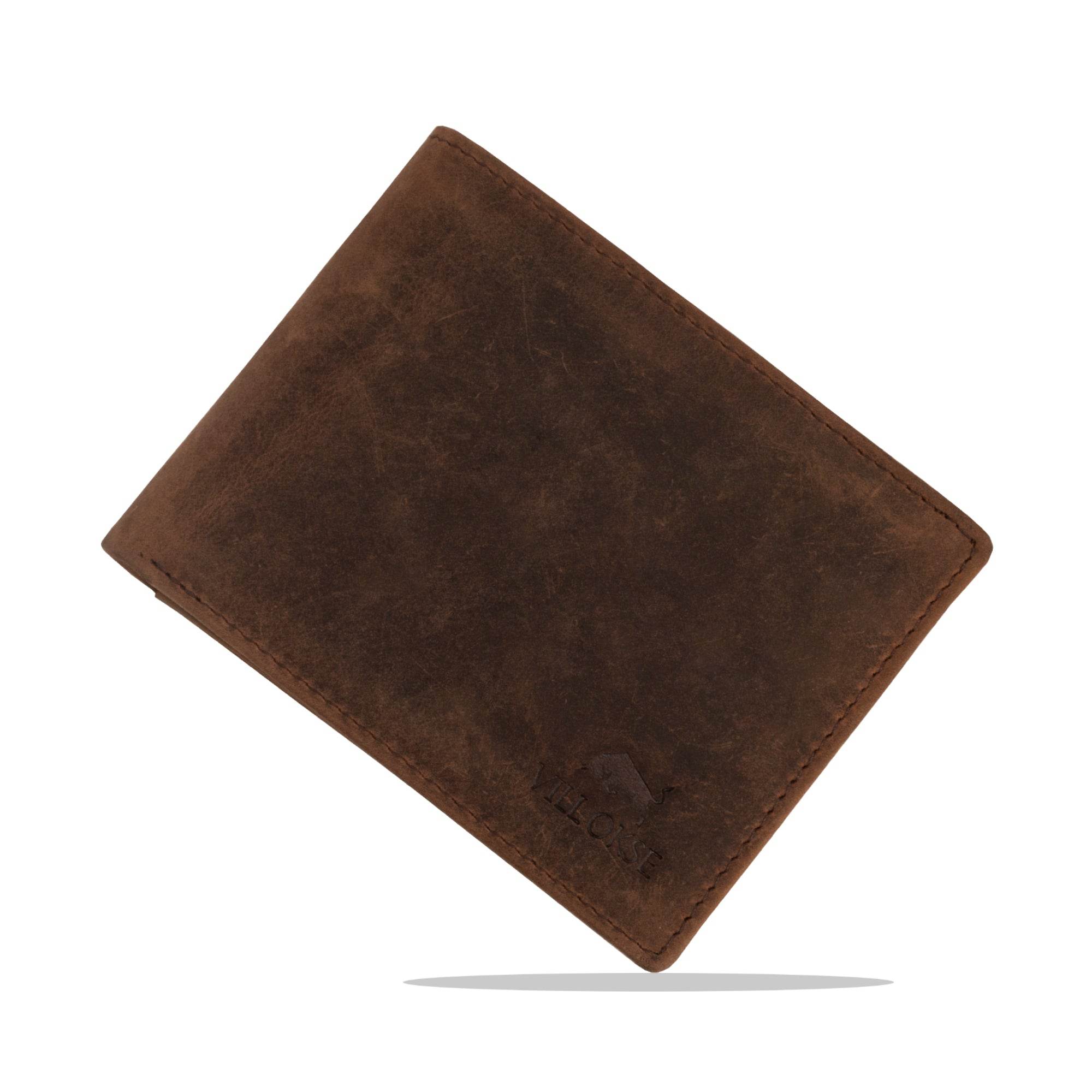 David - RFID Protected Leather Wallet - Oak Brown - VILL OKSE