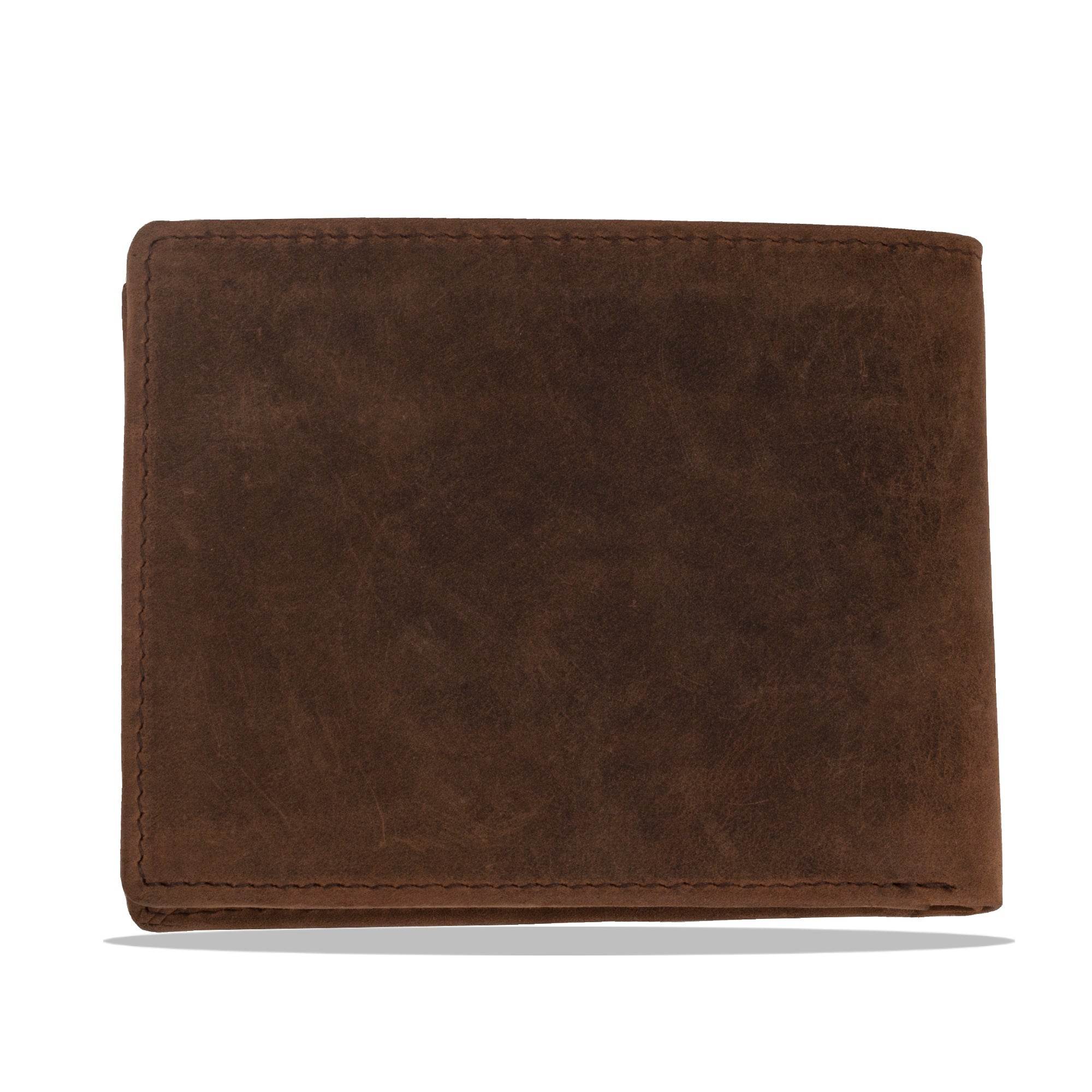 David - RFID Protected Leather Wallet - Oak Brown - VILL OKSE