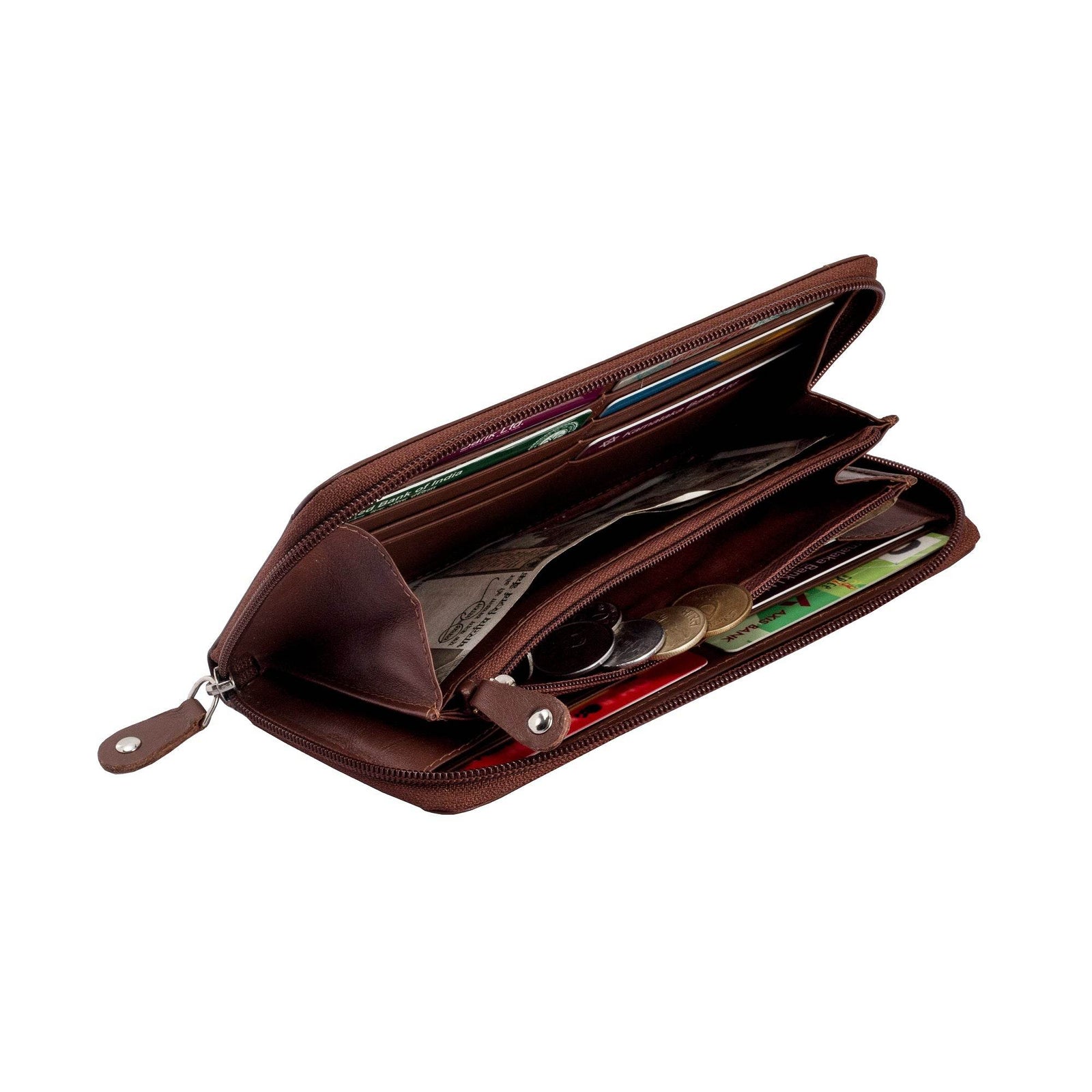 premium-leather-wallet-open-with-coins-and-cards - VILL OKSE