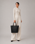 The Palmyra Leather Handbag for Women ( Black Nappa )