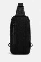 The Mark Leather Sling Bag for Men ( Black Nappa )