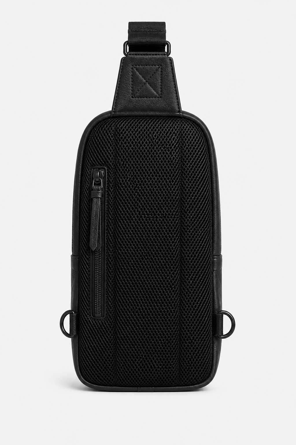 The Mark Leather Sling Bag for Men ( Black Nappa )