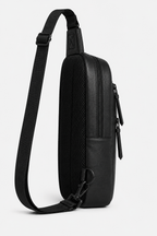 The Mark Leather Sling Bag for Men ( Black Nappa )