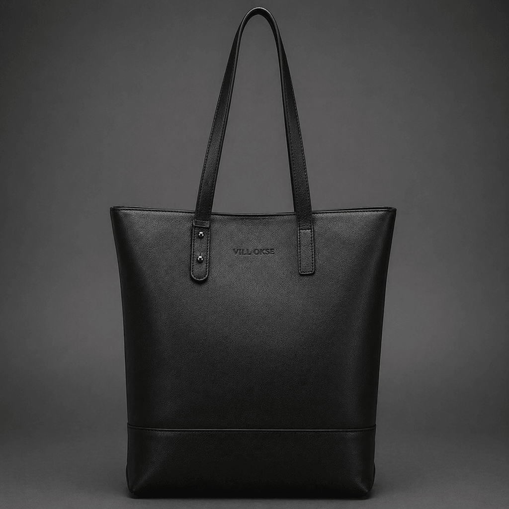 Noir Leather Tote Bag (Black Nappa)