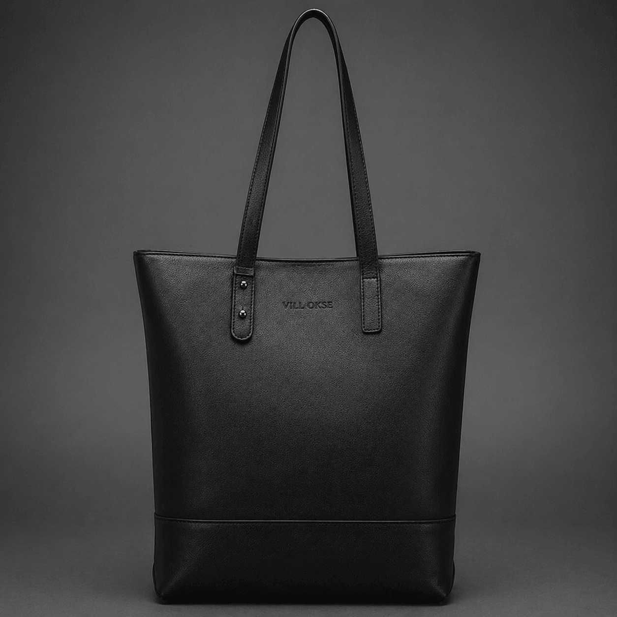 Noir Leather Tote Bag (Black Nappa)