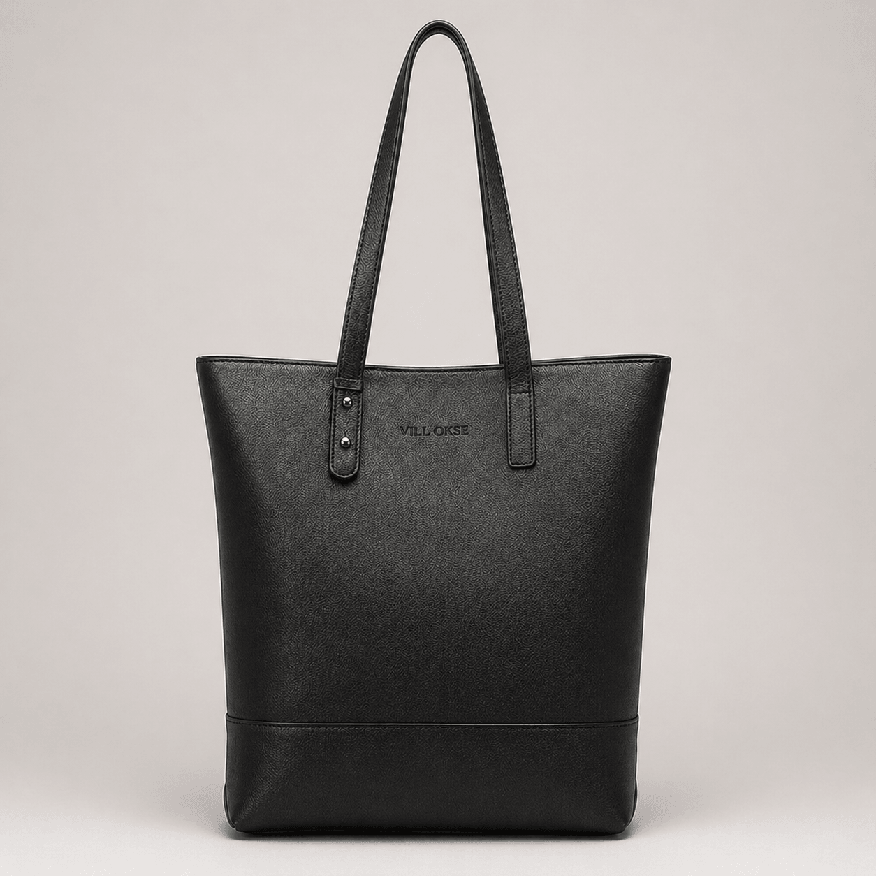 Noir Leather Tote Bag (Black Nappa)