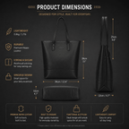 Noir Leather Tote Bag (Black Nappa)