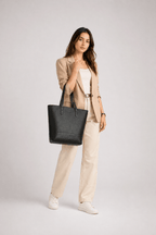 Noir Leather Tote Bag (Black Nappa)
