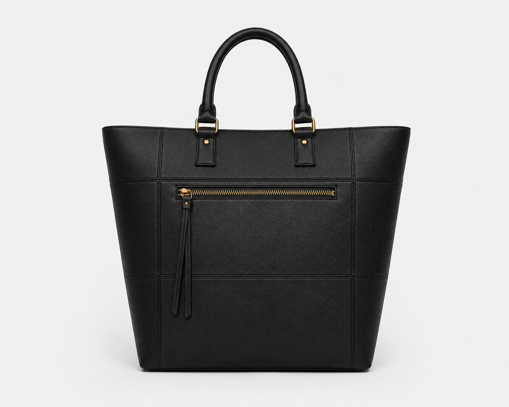 The Palmyra Leather Handbag for Women ( Black Nappa )