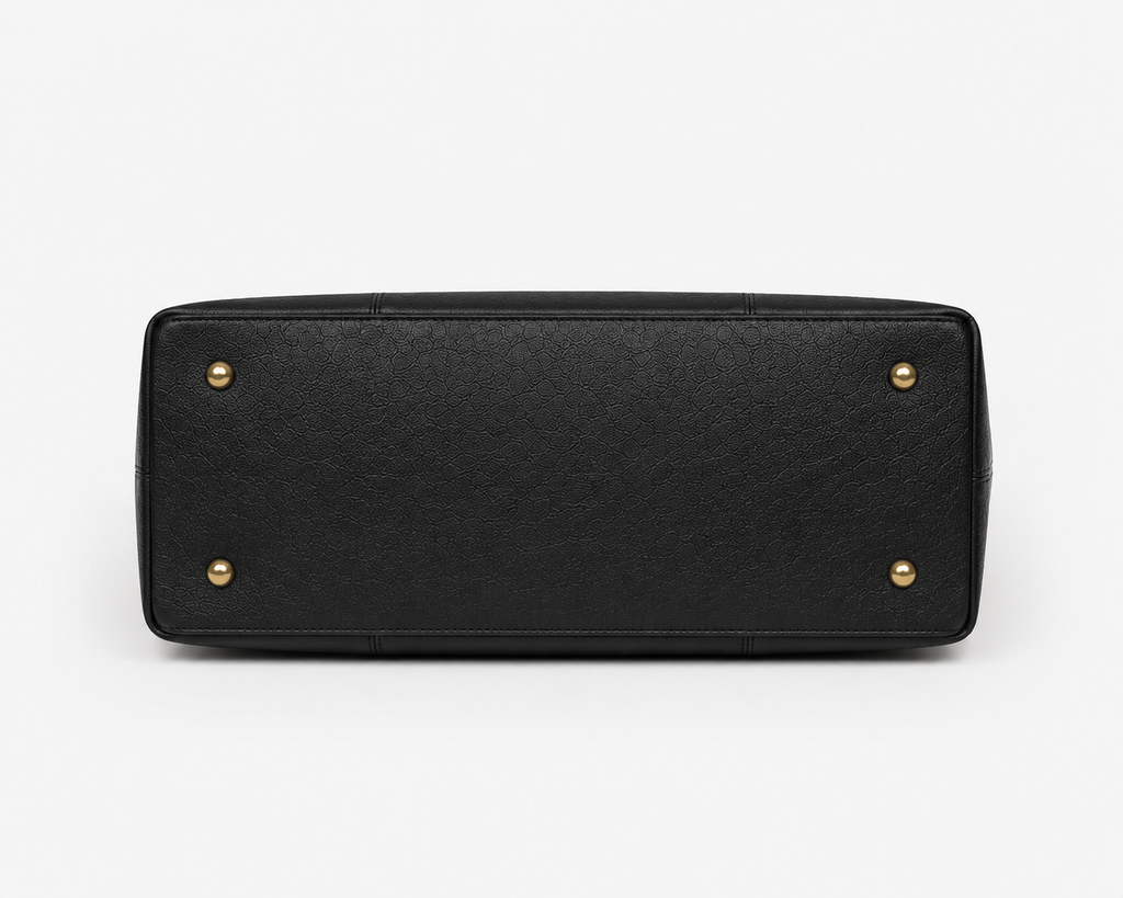 The Palmyra Leather Handbag for Women ( Black Nappa )
