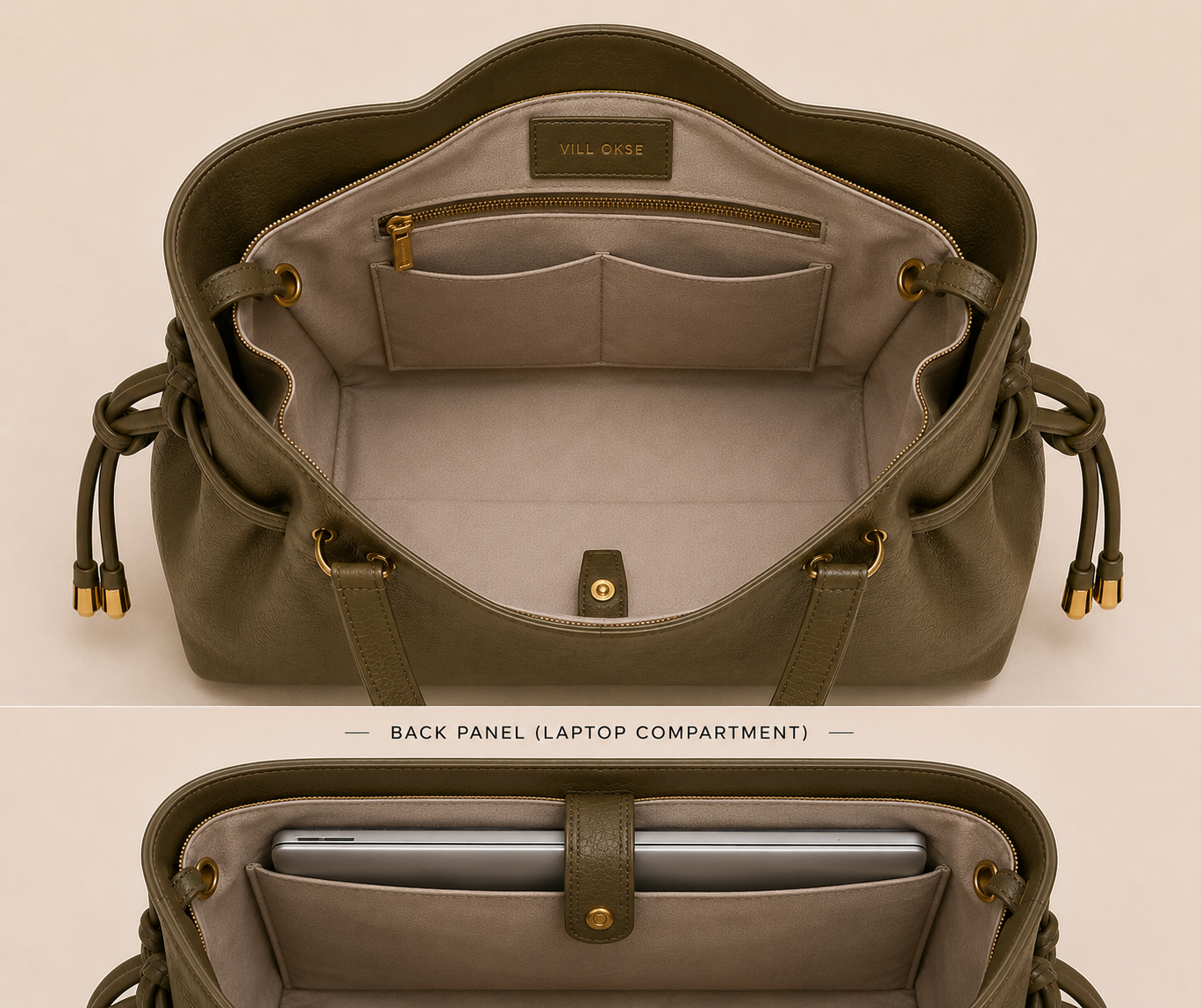 The Sandy Leather Handbag for women ( Ottoman Green )