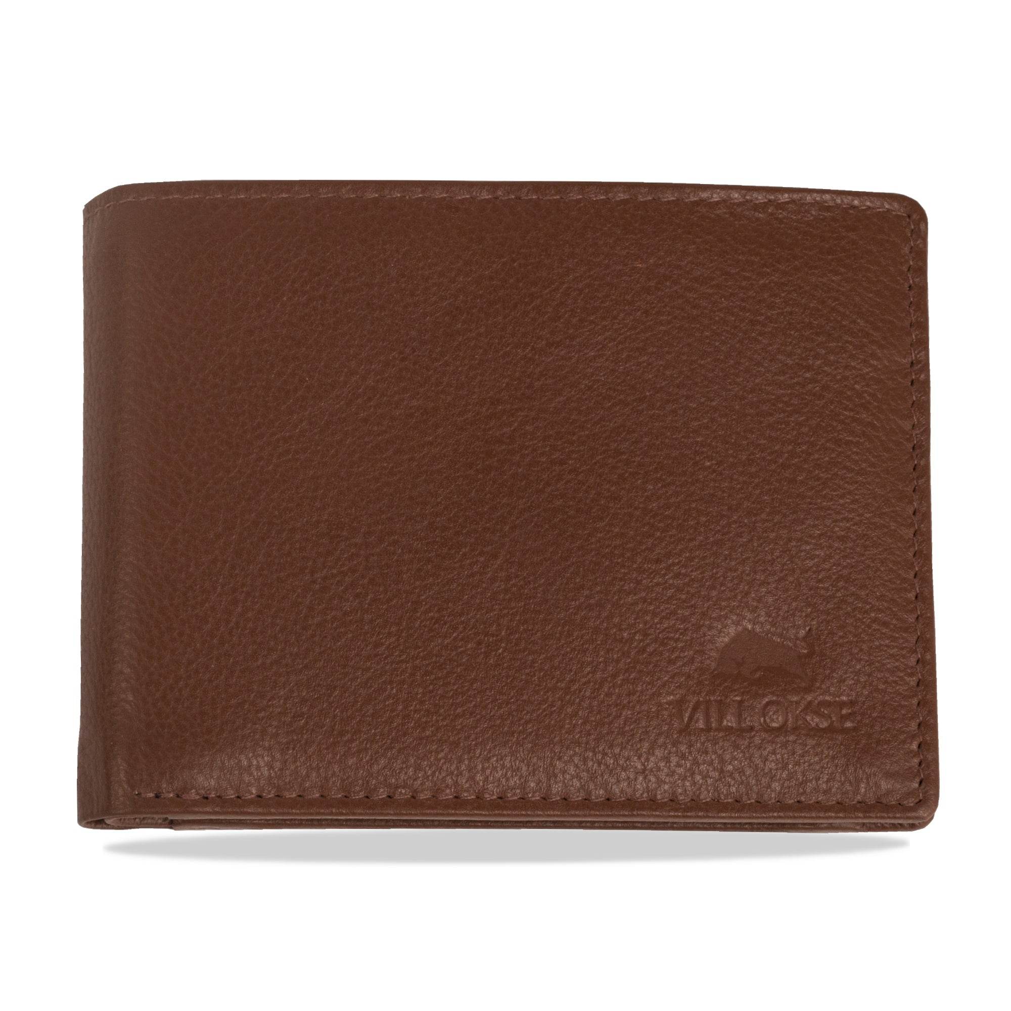 David - RFID Protected Leather Wallet - Cognac Nappa - VILL OKSE
