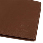 vialokas-leather-wallet-brown-embossed-logo-close-up - VILL OKSE