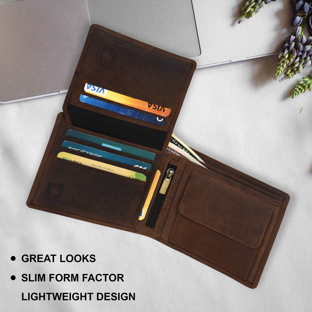 ville-orse-leather-wallet-open-showing-card-slots-zipper - VILL OKSE