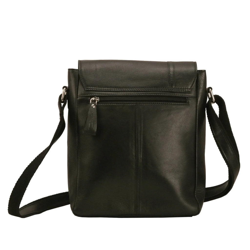 villoise-messenger-bag-back-zippered-pocket-black - VILL OKSE