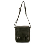 villoise-messenger-bag-black-leather-flap-closure - VILL OKSE