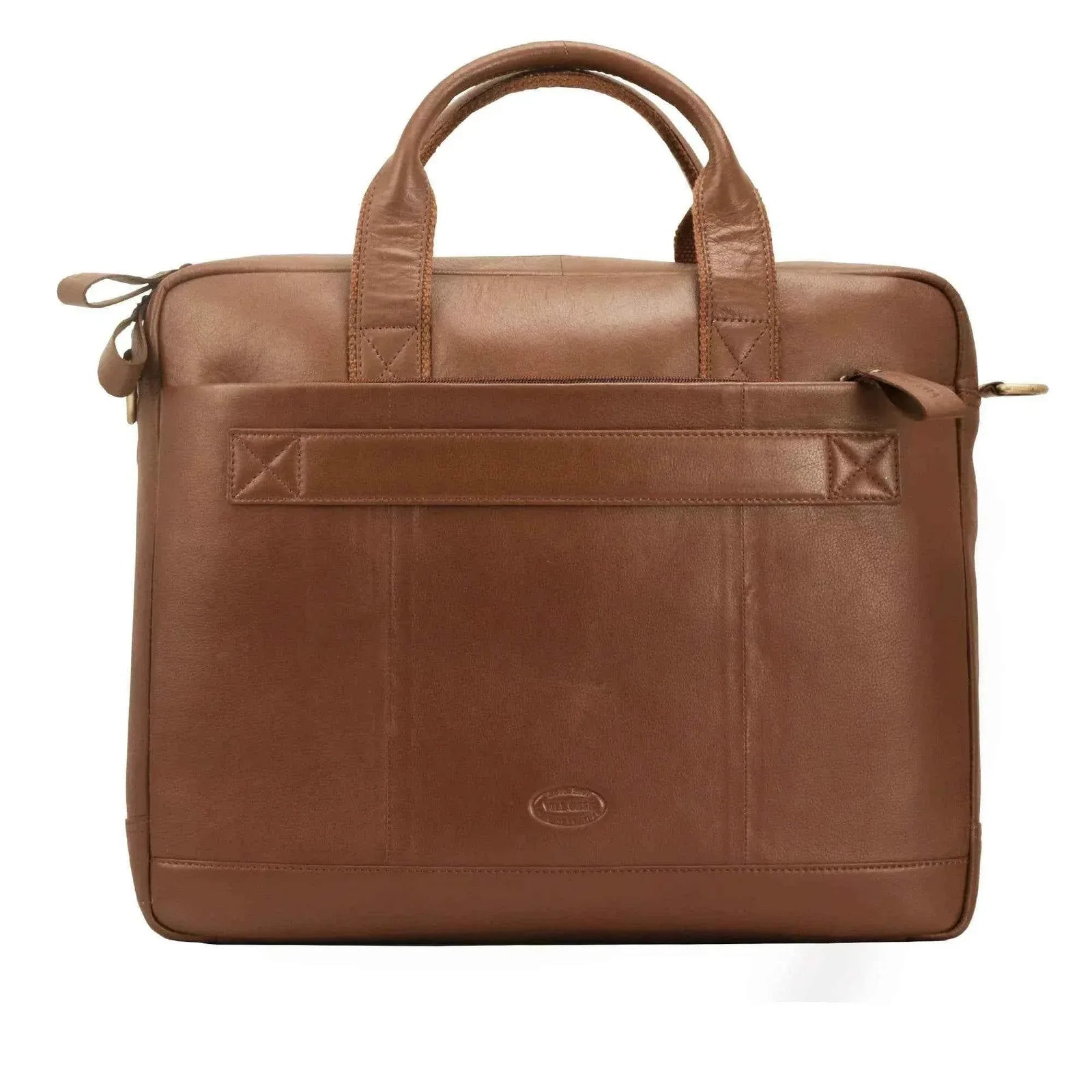villokse-laptop-bag-back-view-brown-leather - VILL OKSE