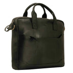 villokse-laptop-bag-black-leather-side-angle-front-pocket - VILL OKSE