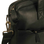 villokse-laptop-bag-black-leather-zipper-pull-metal-clip - VILL OKSE