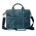 The Hector - Genuine Leather Laptop Bag - Blue Waxy Hunter - VILL OKSE