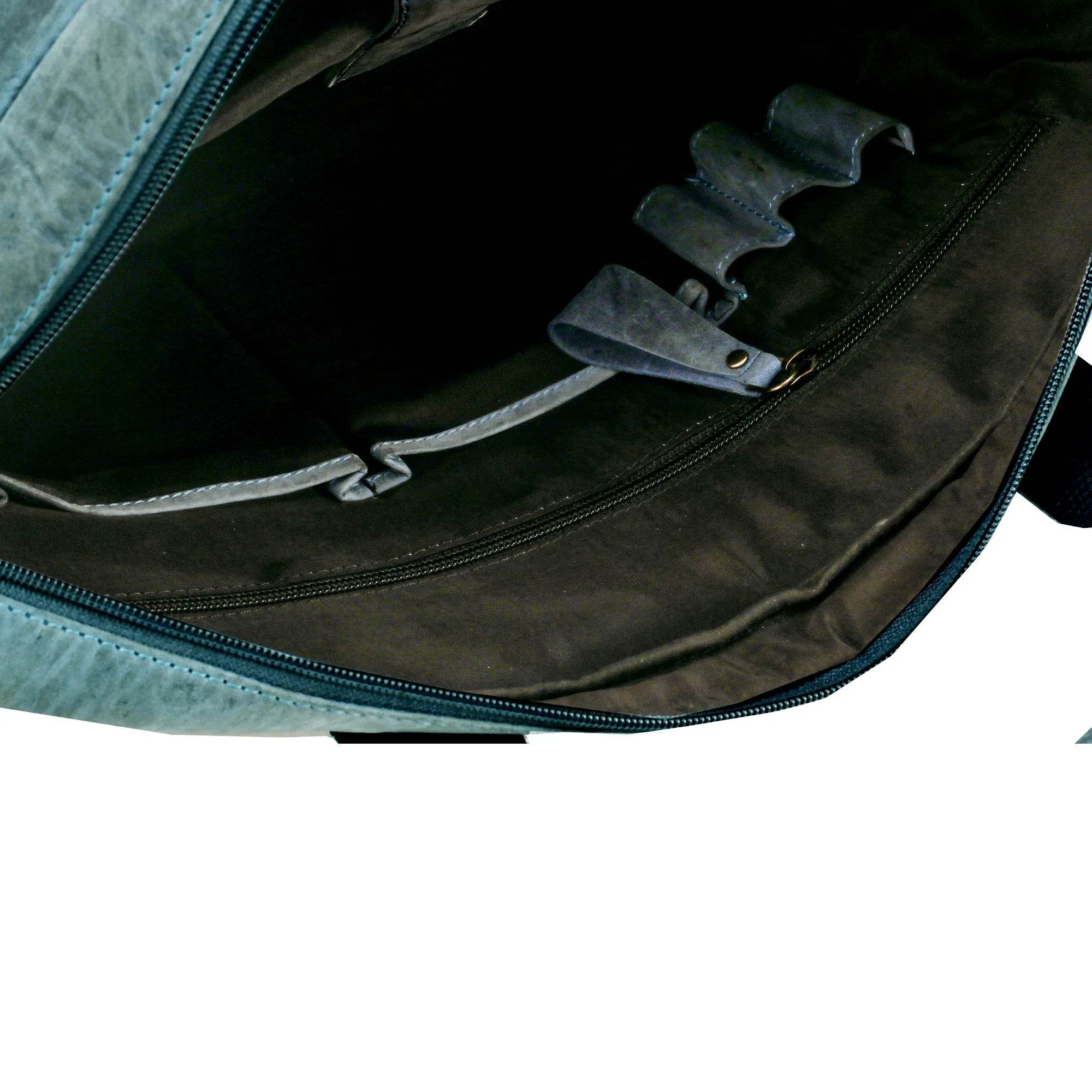 The Hector - Genuine Leather Laptop Bag - Blue Waxy Hunter - VILL OKSE