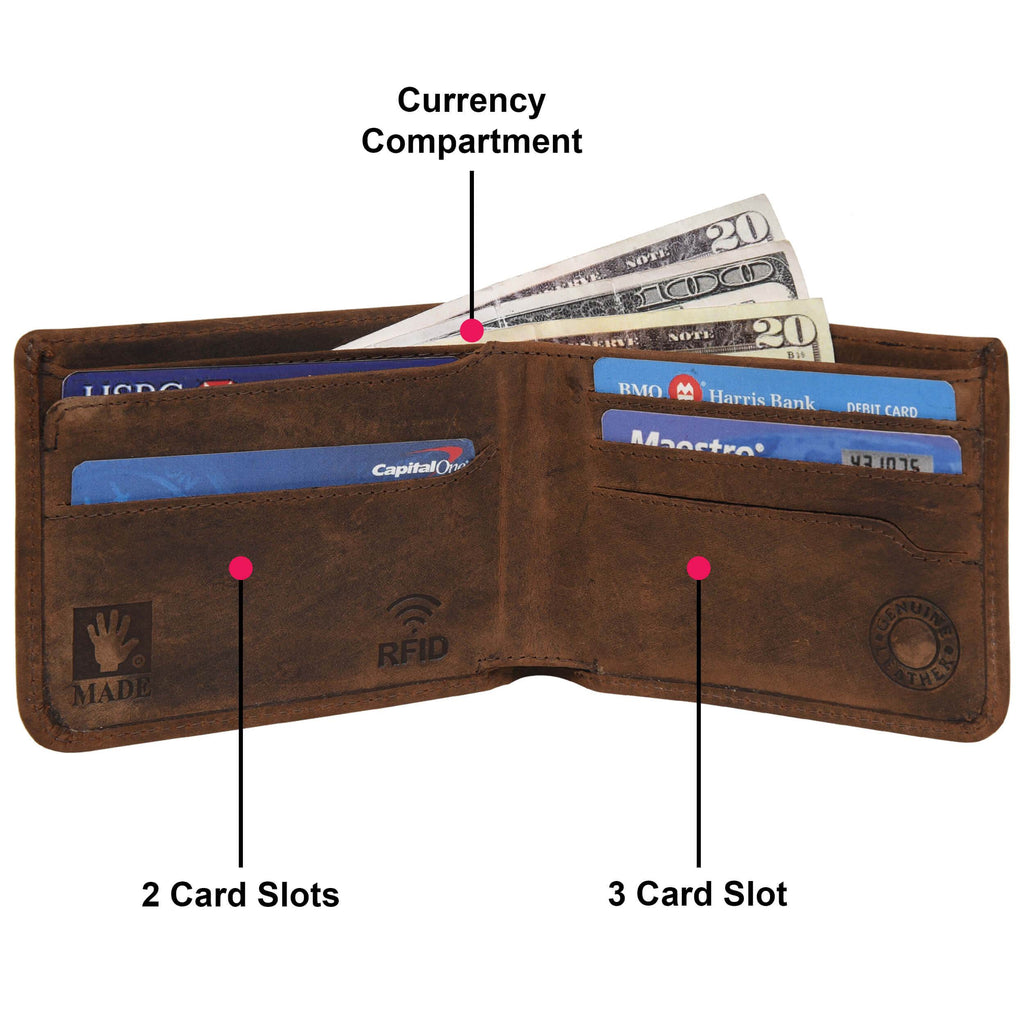 The Sleeve - RFID Protected Leather Wallet - Oak Brown Hunter - VILL OKSE