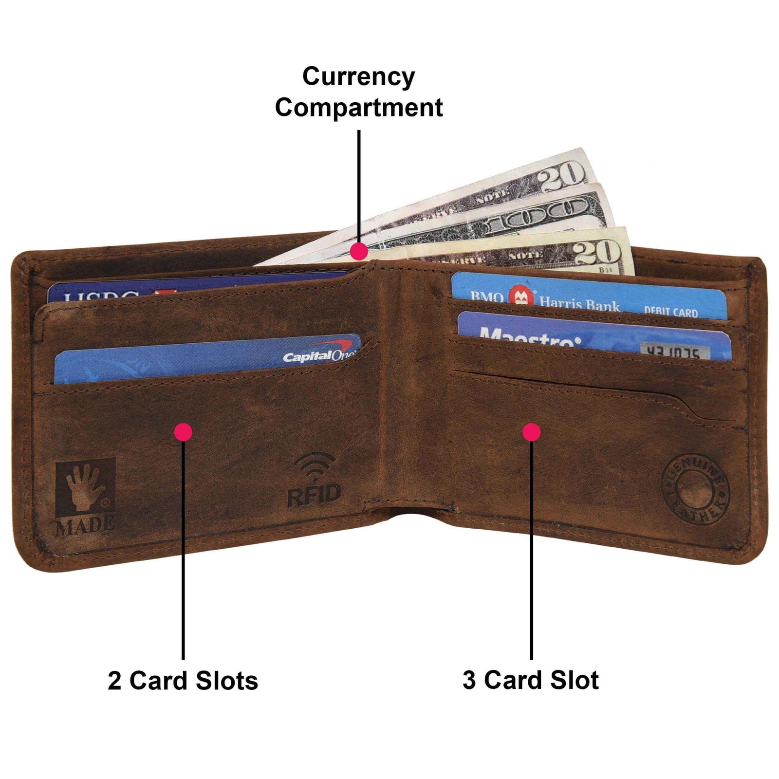 villokse-leather-wallet-card-slots-and-currency-compartment - VILL OKSE