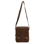 villokse-messenger-bag-brown-leather-front-strap - VILL OKSE
