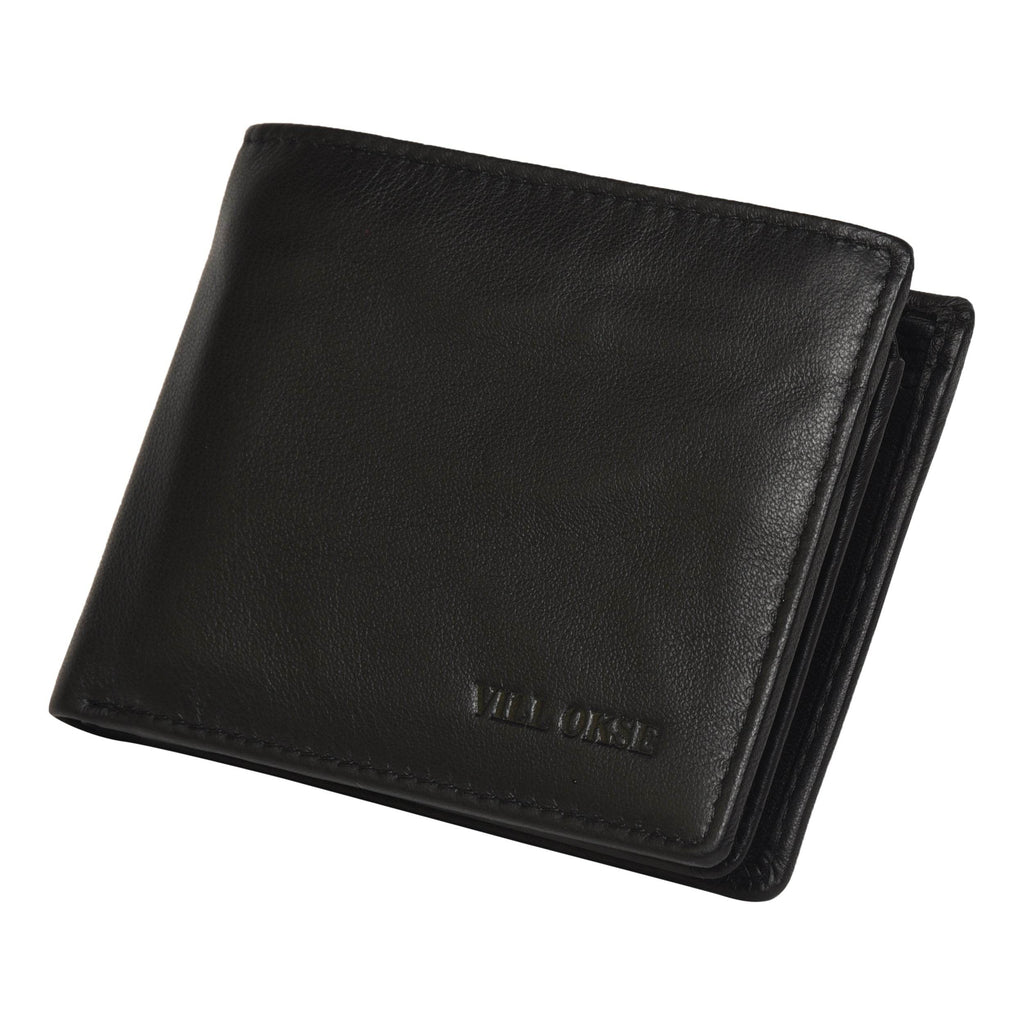 The Berlin - RFID Protected Leather Wallet - Black Nappa - VILL OKSE
