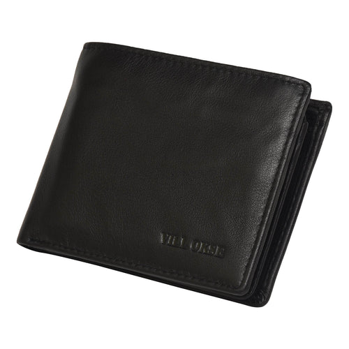 The Berlin - RFID Protected Leather Wallet - Black Nappa - VILL OKSE