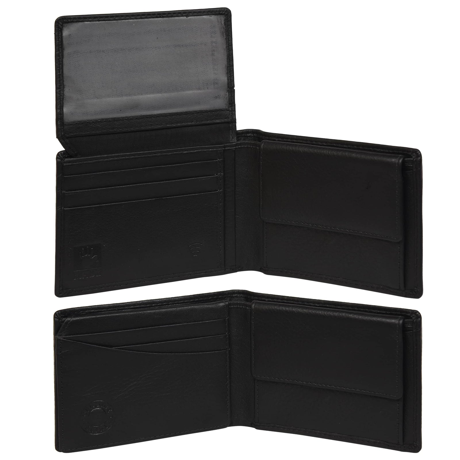 villorse-leather-wallet-black-open-card-slots - VILL OKSE