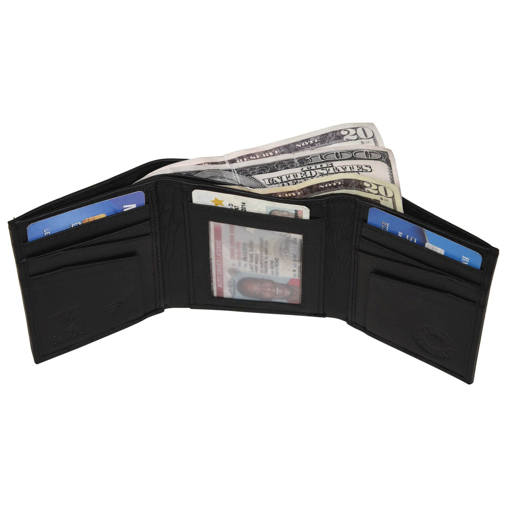 The NY Wallet - RFID Protected Leather Wallet - Black Nappa - VILL OKSE