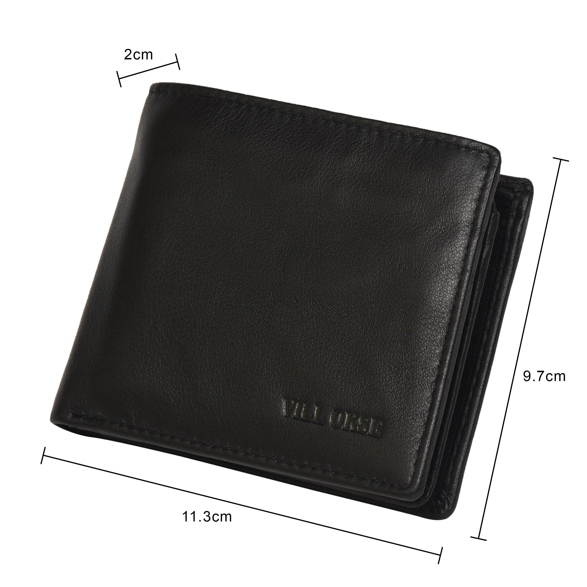 The Berlin - RFID Protected Leather Wallet - Black Nappa - VILL OKSE