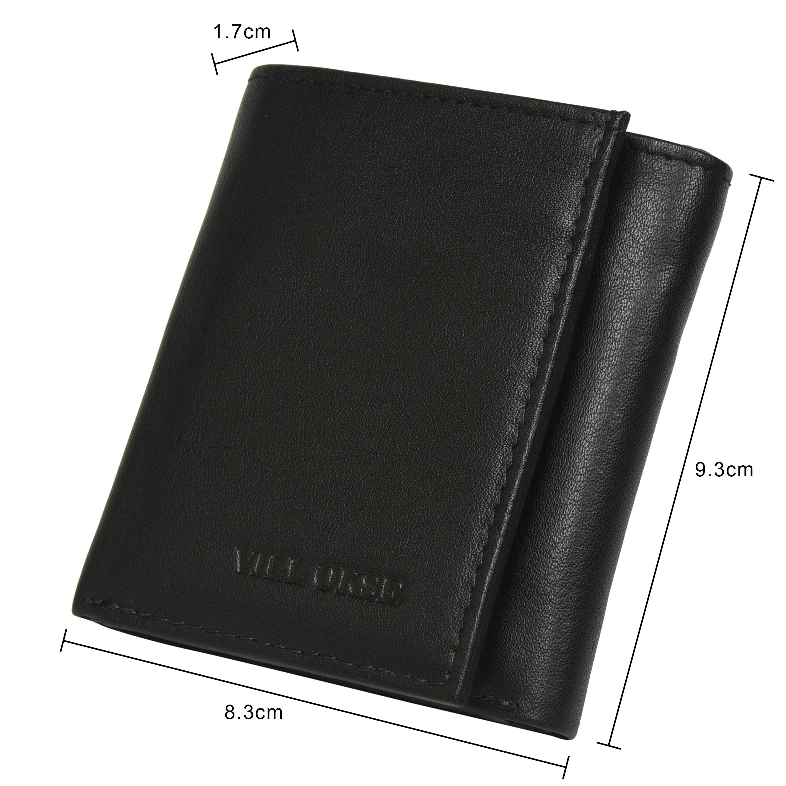The NY Wallet - RFID Protected Leather Wallet - Black Nappa - VILL OKSE