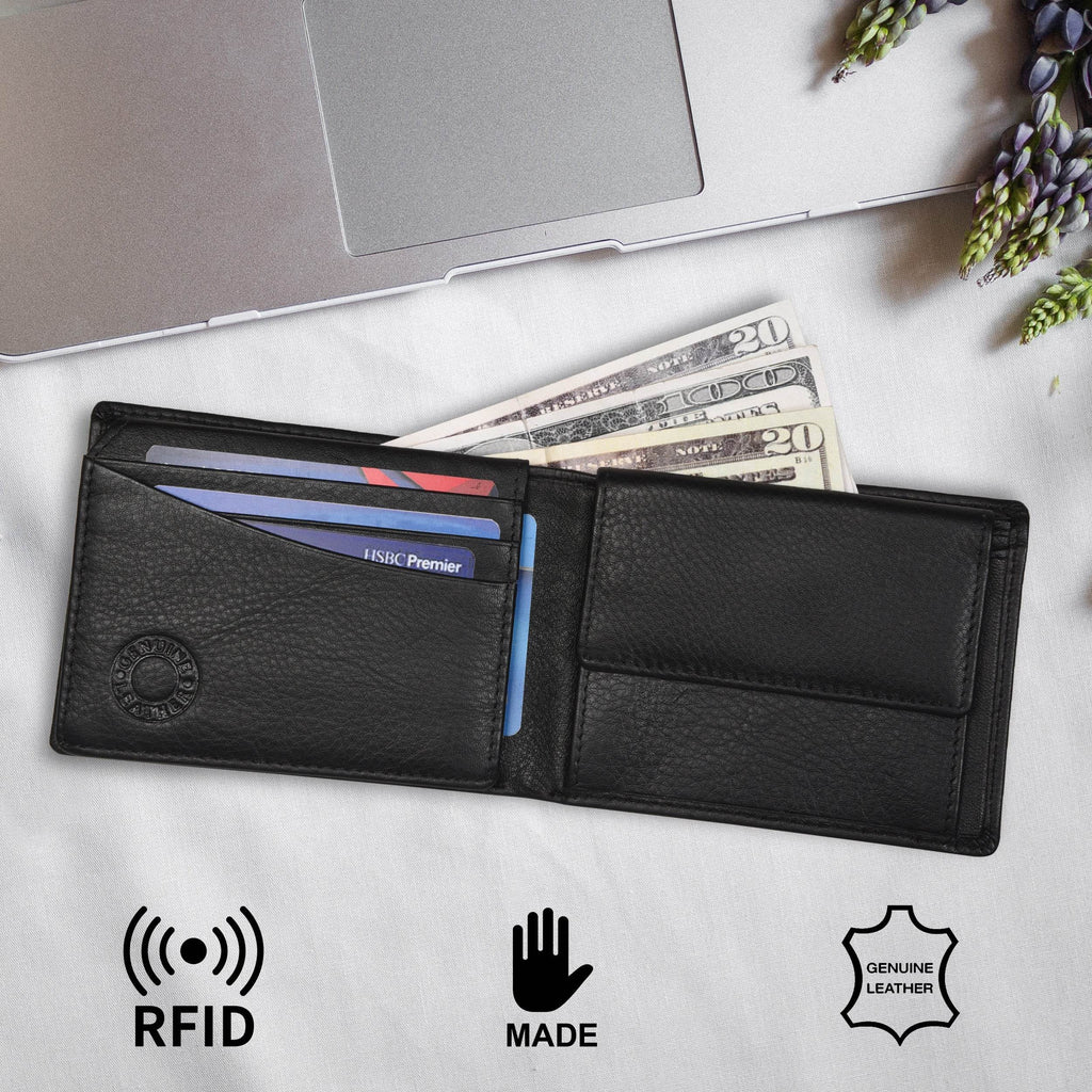 The Berlin - RFID Protected Leather Wallet - Black Nappa - VILL OKSE