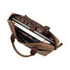 vilo-craft-laptop-bag-brown-leather-inside-filled-laptop-notebooks - VILL OKSE