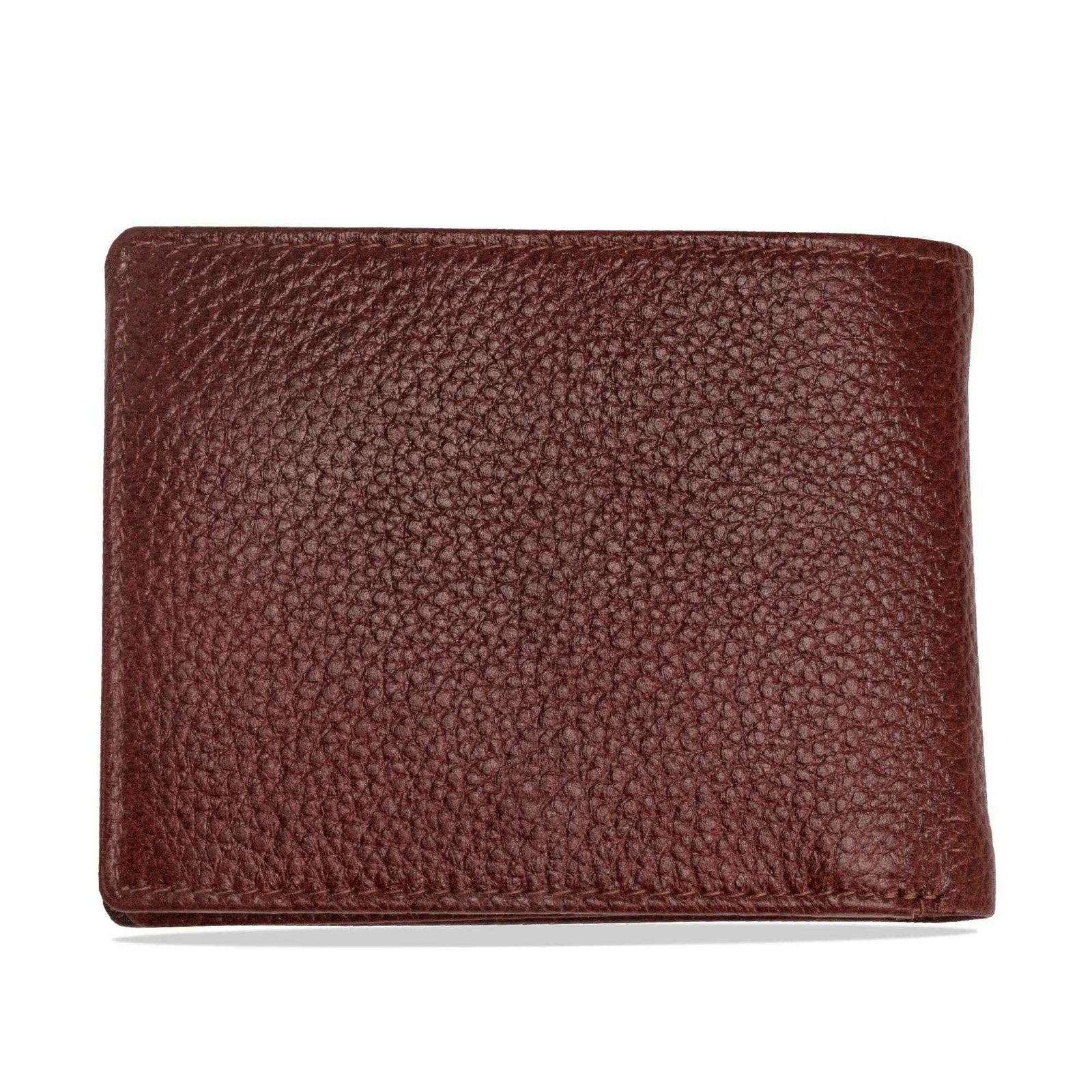 vilo-rfid-leather-wallet-brown-textured-closed-back - VILL OKSE