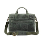 viloa-laptop-bag-green-leather-back-view-with-strap - VILL OKSE