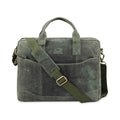 viloa-laptop-bag-green-leather-shoulder-strap - VILL OKSE